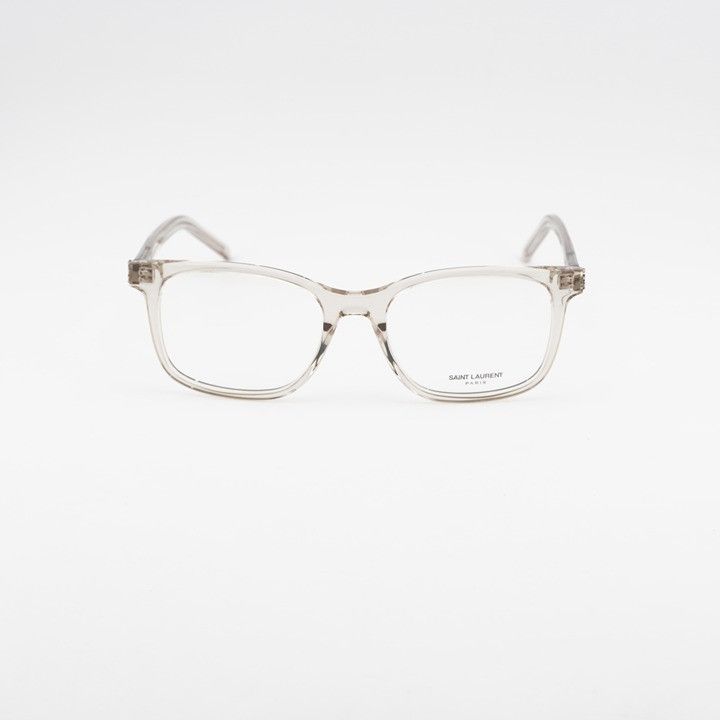 Saint Laurent Paris Saint Laurent SLM120 004 Eyeglasses Beige 53mm Square Frame Size ONE SIZE - 2 Thumbnail