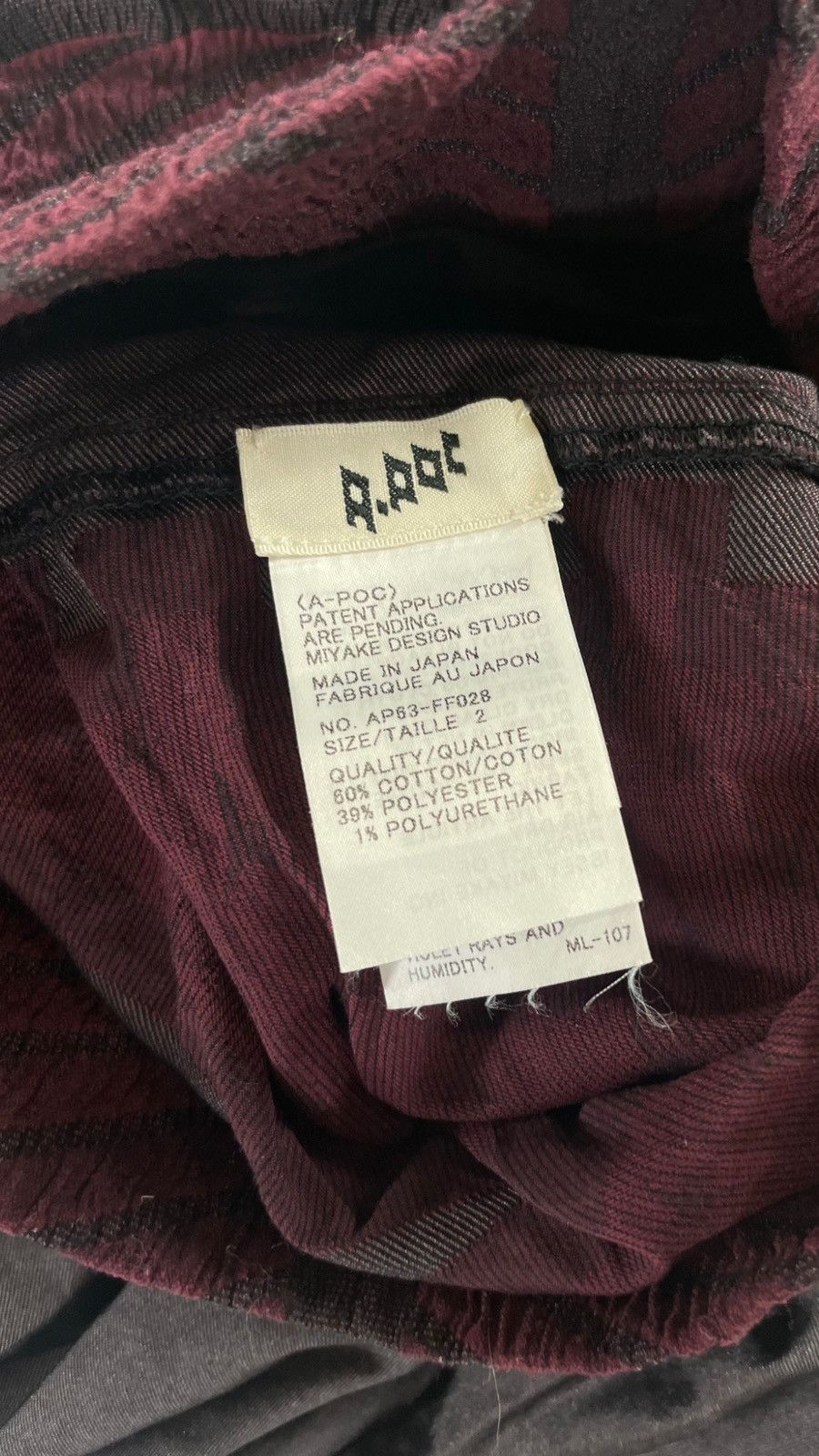 Issey Miyake A-POC Elastic Waist Flight Jogger Size US 30 / EU 46 - 2 Thumbnail