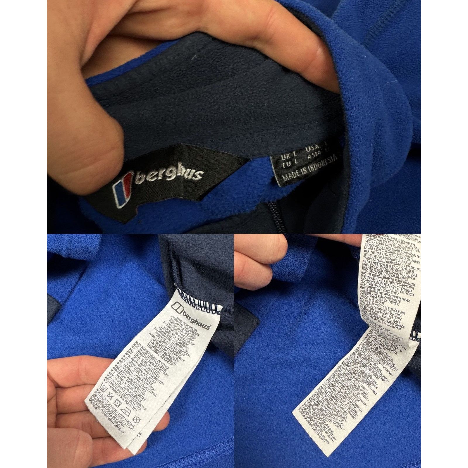 Berghaus Berghaus Men's Blue Black Half Zip Lined Fleece Jacket Large Size US L / EU 52-54 / 3 - 2 Thumbnail