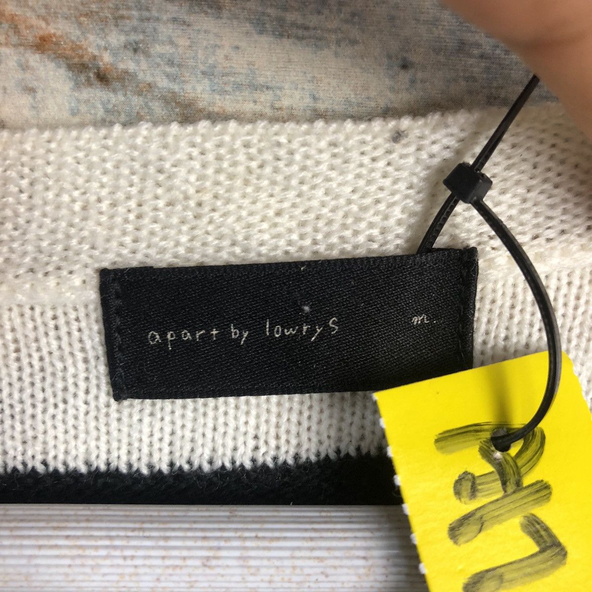 Homespun Knitwear × LOWRYS FARM A Part Of Lowyrs White Black stripe Knitwear #A1795 Size US M / EU 48-50 / 2 - 9 Thumbnail