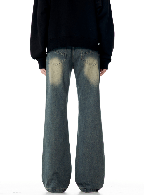 Japanese Brand × Jean High street washed distressed retro wide-leg flared jeans Size US 32 / EU 48 - 5 Thumbnail