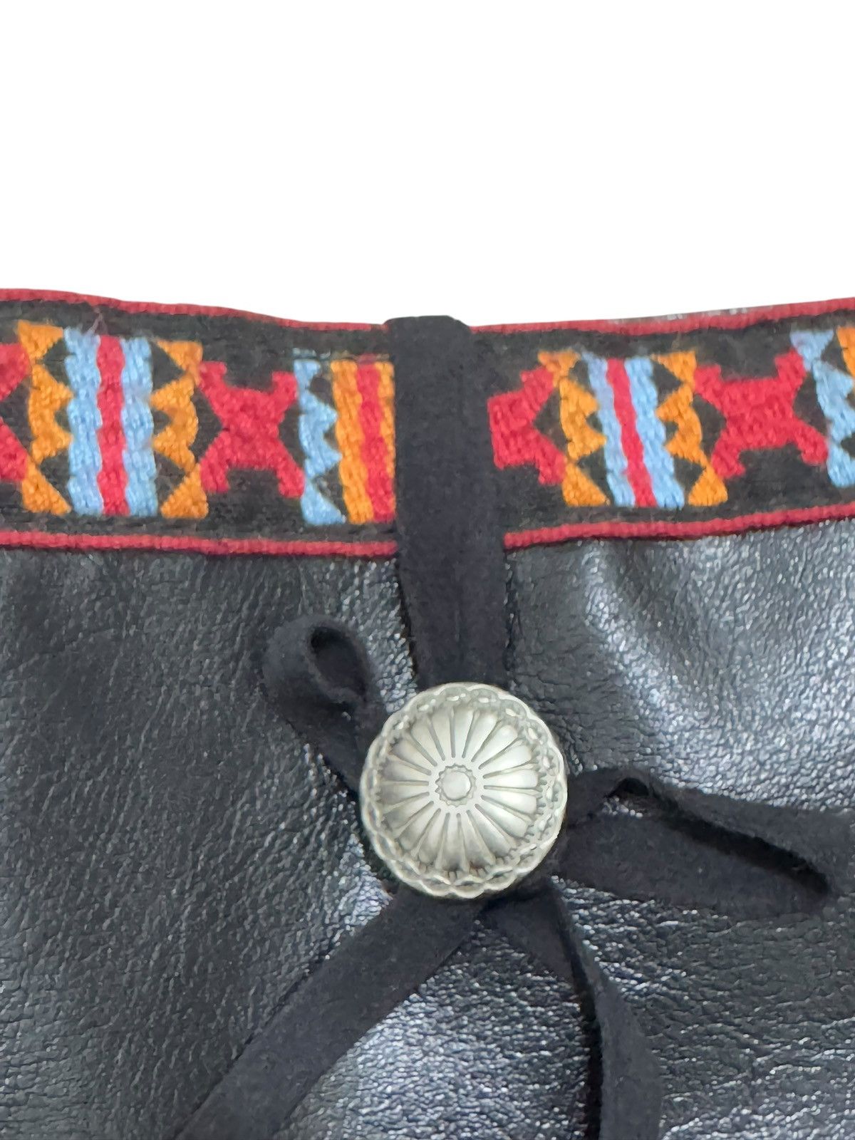 Japanese Brand × Leather × Native UNGRID EMBROIDERY NATIVE ETHNIC LEATHER 2 WAY COROSSBODY BAG Size ONE SIZE - 4 Thumbnail