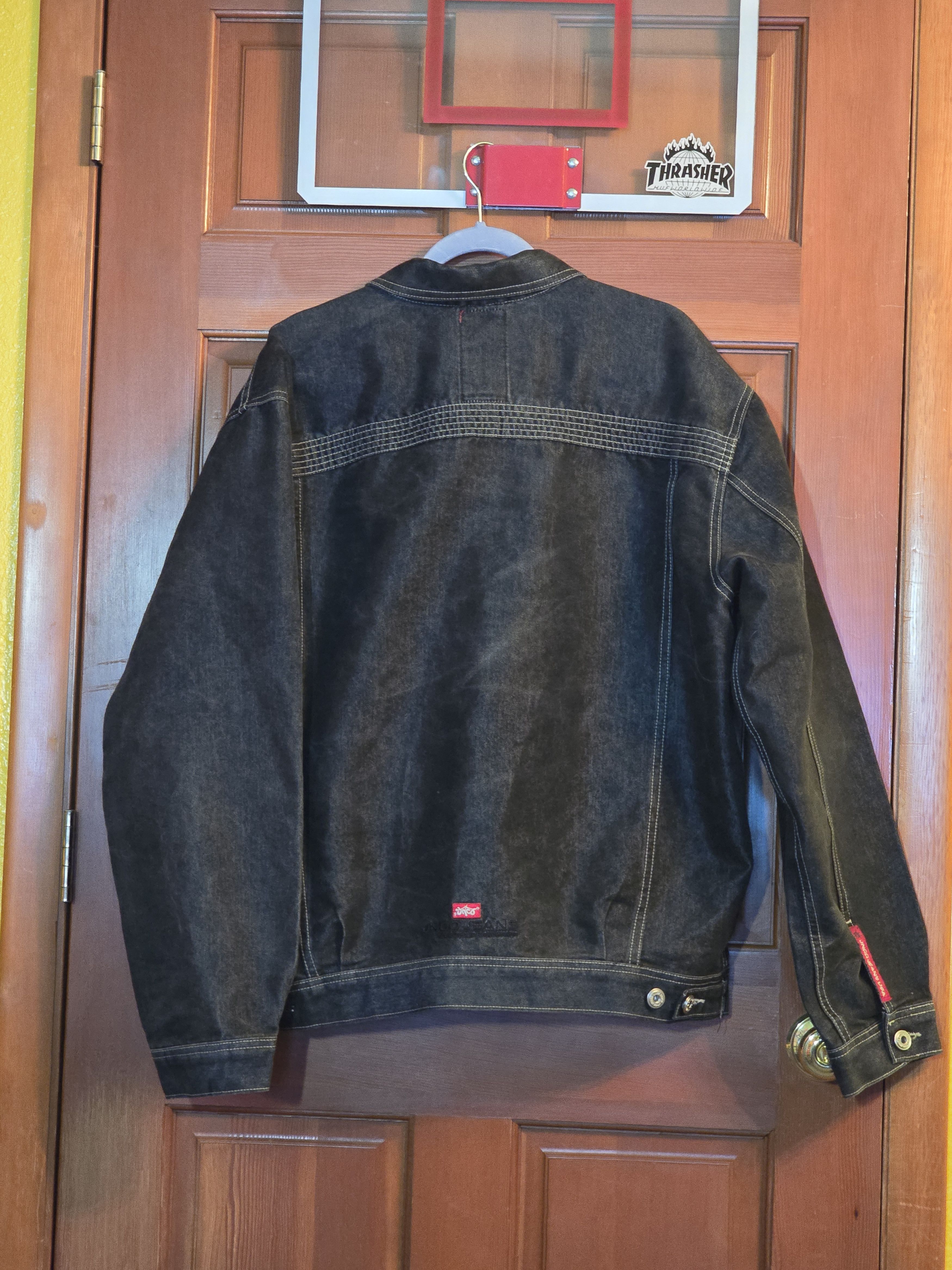 JNCO Vintage 1990s Black JNCO Jeans Denim Jean Trucker Jacket Size US XL / EU 56 / 4 - 2 Thumbnail