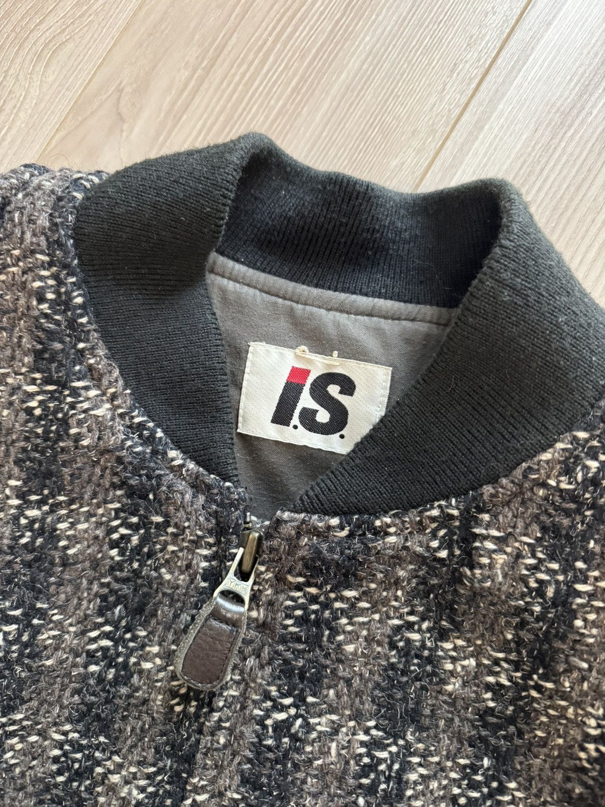 Issey Miyake Issey Miyake x Tsumori Chisato 80s IS TEAM Logo Tweed Jacket Size US M / EU 48-50 / 2 - 13 Thumbnail