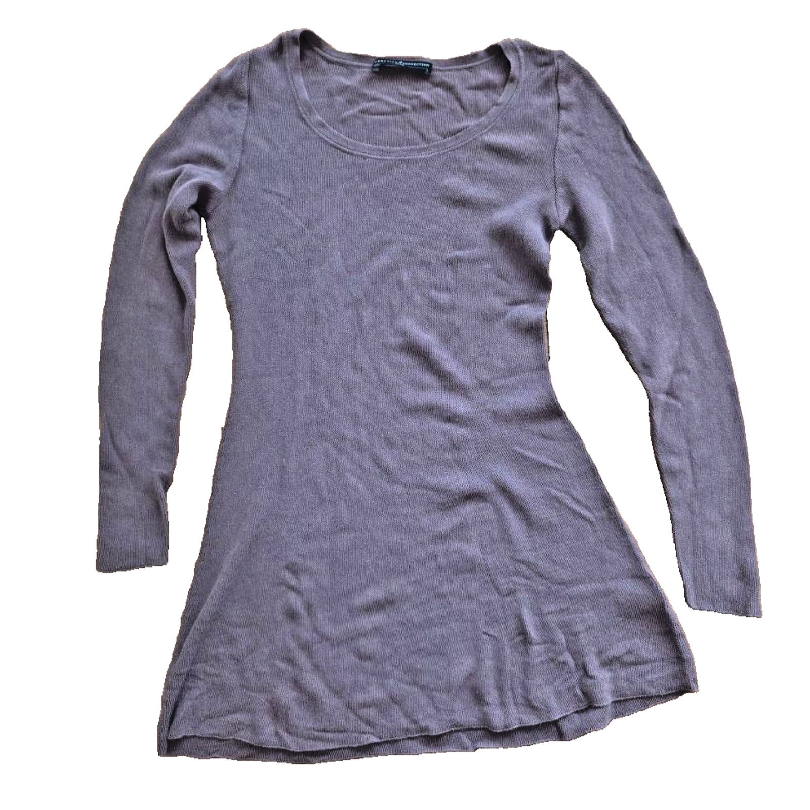 & Other Stories Peruvian Neck Knit 100% Pima Cotton Purple S A001070 Size S / US 4 / IT 40 - 2 Thumbnail