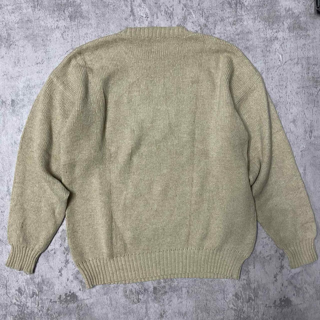Other Cream and tan vintage 90s sweater sweater Size US L / EU 52-54 / 3 - 4 Thumbnail