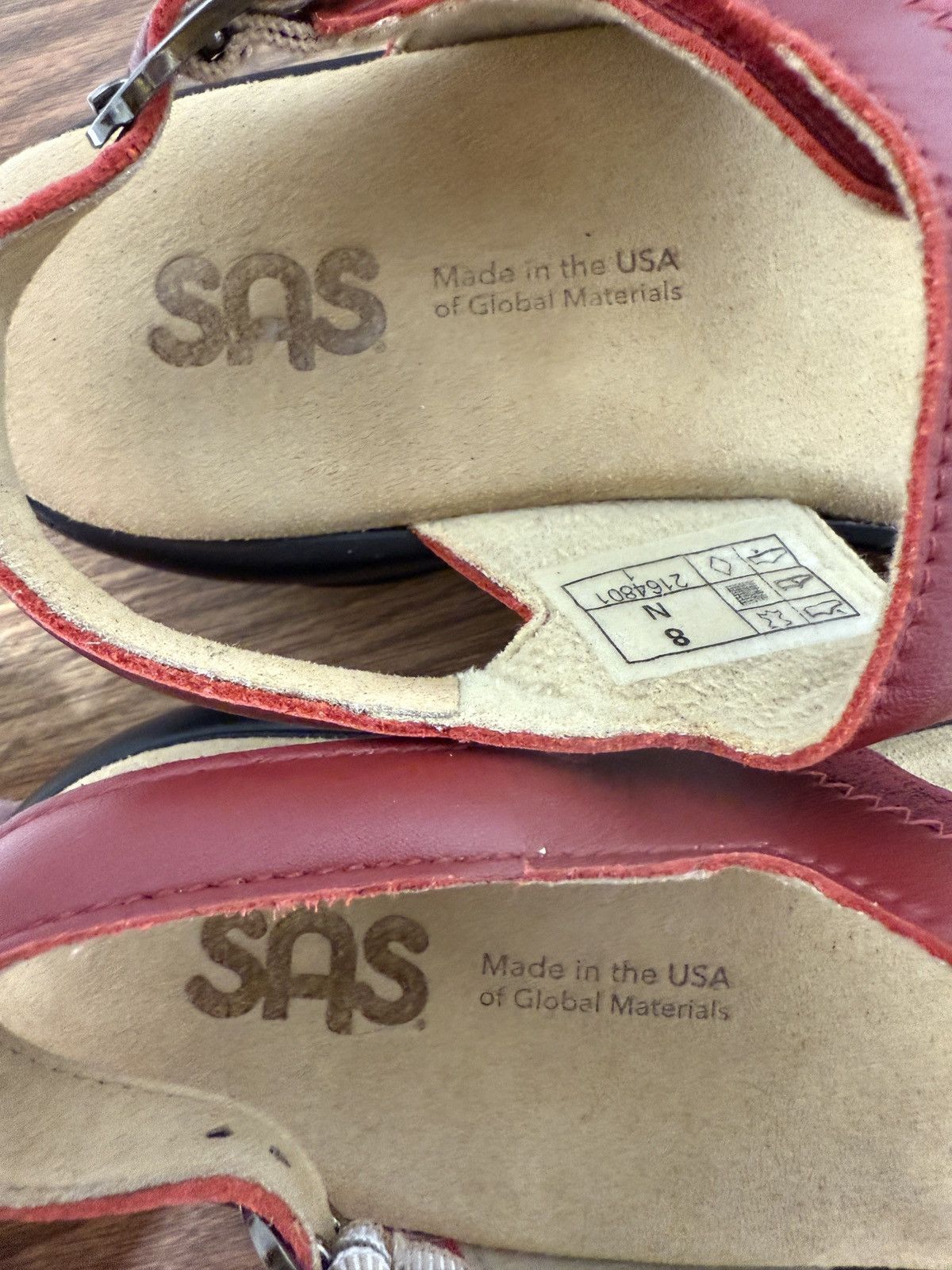 SAS SAS Nudu Heel Strap Sandal Ruby Cabernet Size 8 N (narrow) Size US 8 / IT 38 - 6 Thumbnail