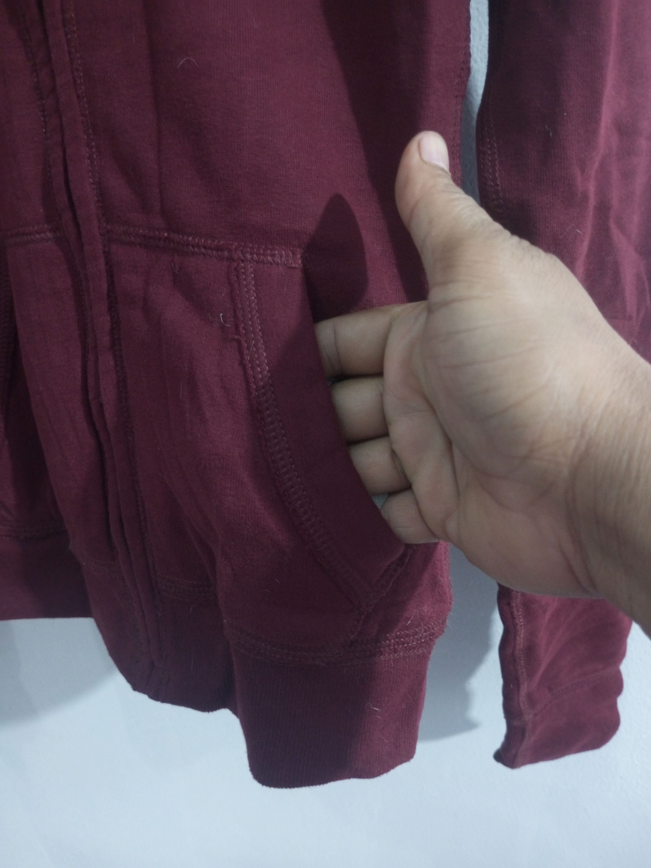 Abercrombie & Fitch Vintage abercrombie maroon fur hoodie Size US S / EU 44-46 / 1 - 3 Thumbnail