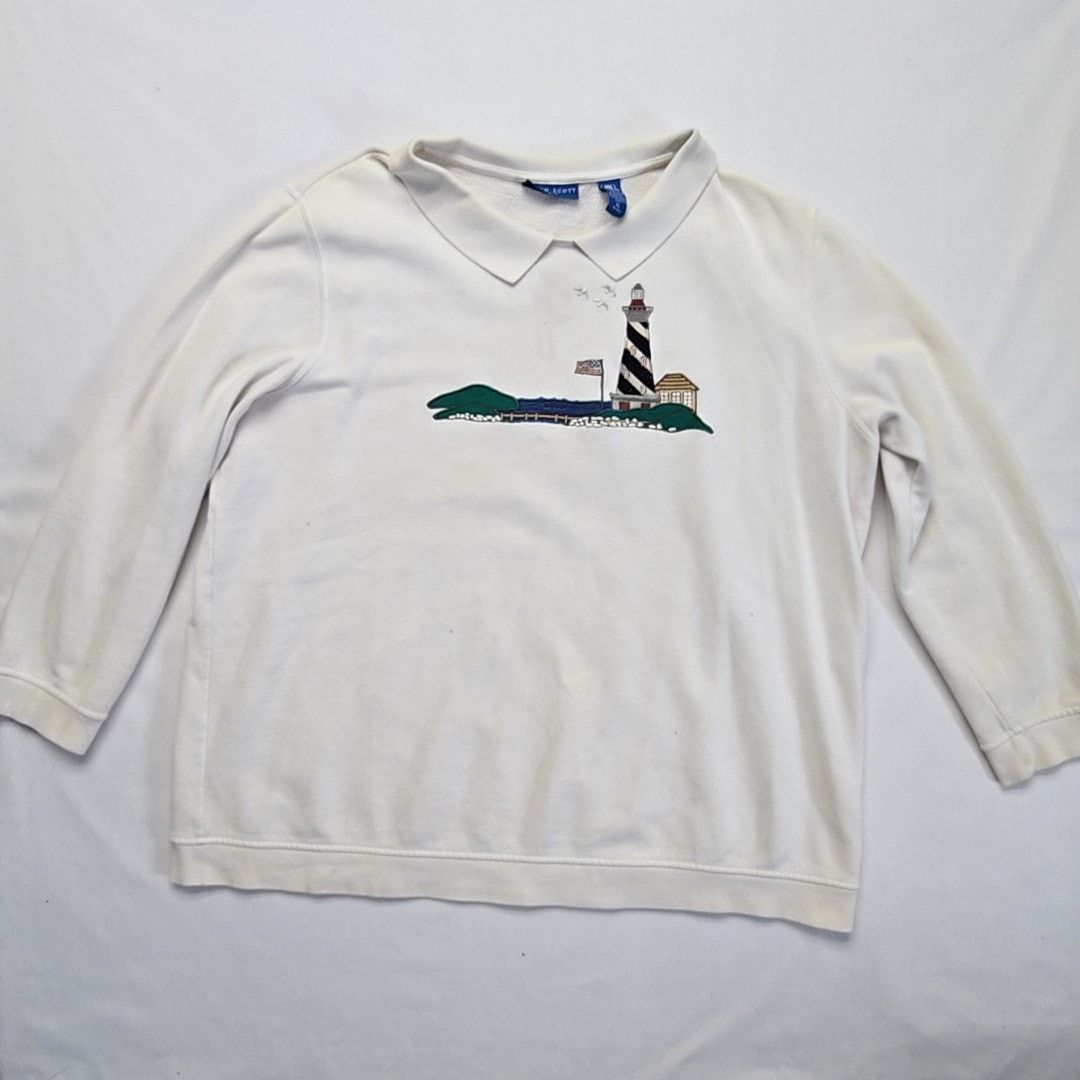 Vintage Vintage Karen Scott Sweatshirt Sports Womenes Crewneck L Size L / US 10 / IT 46 - 1 Thumbnail