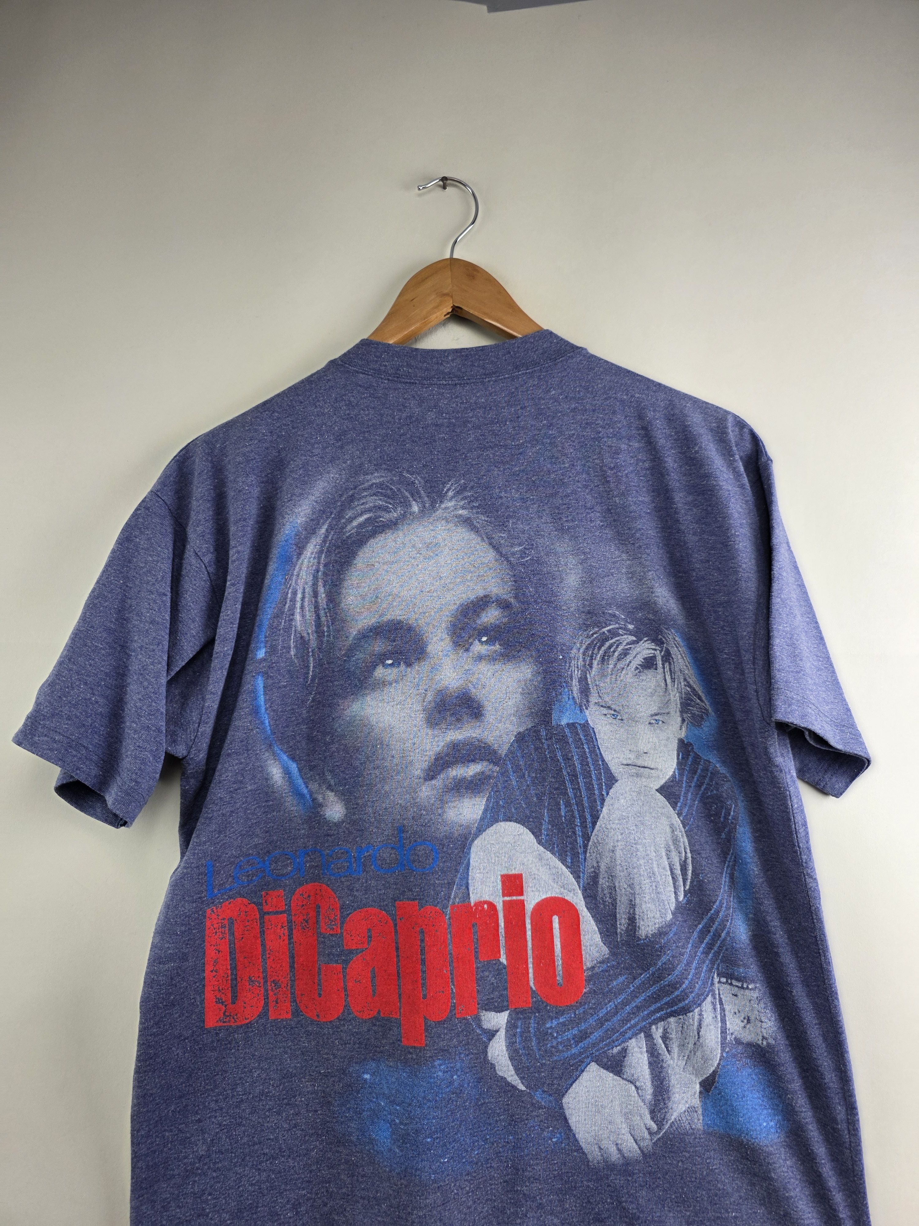Vintage 90s Leonardo Dicaprio Titanic Rap tee M 21" 26.5" Size US M / EU 48-50 / 2 - 6 Thumbnail