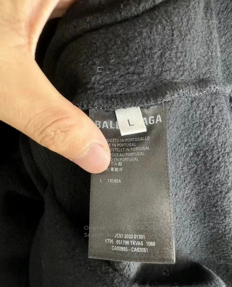 Balenciaga Balenciaga Black Embroidered Zip Hoodie. Size US L / EU 52-54 / 3 - 4 Thumbnail