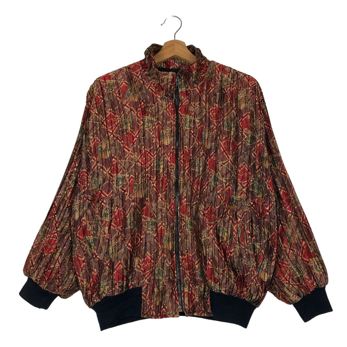 Japanese Brand 🔥RARE VINTAGE BOMBER JACKET PLEATED DESIGN ISSEY MIYAKE Size US M / EU 48-50 / 2 - 1 Thumbnail