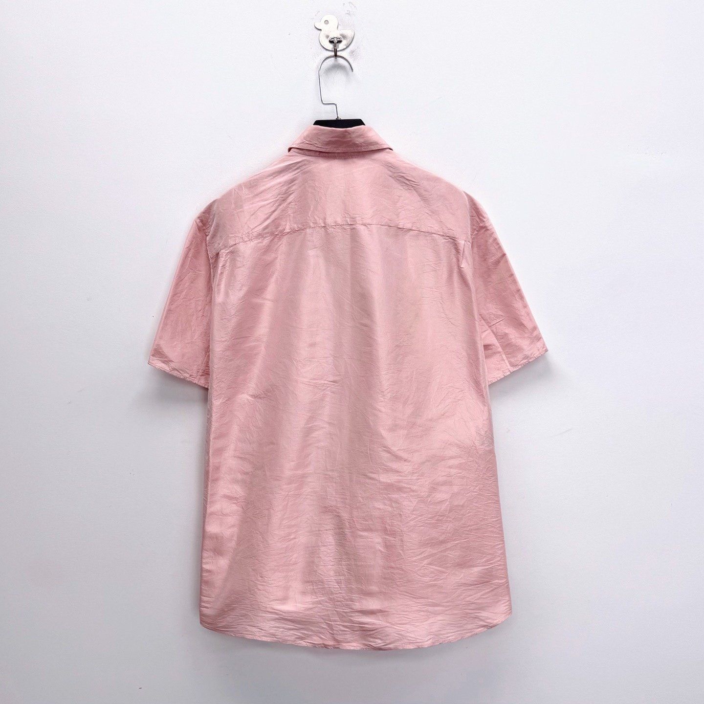 Miu Miu Miu Miu Light Pink Floral Silk Short-Sleeve Shirt Size US S / EU 44-46 / 1 - 2 Thumbnail