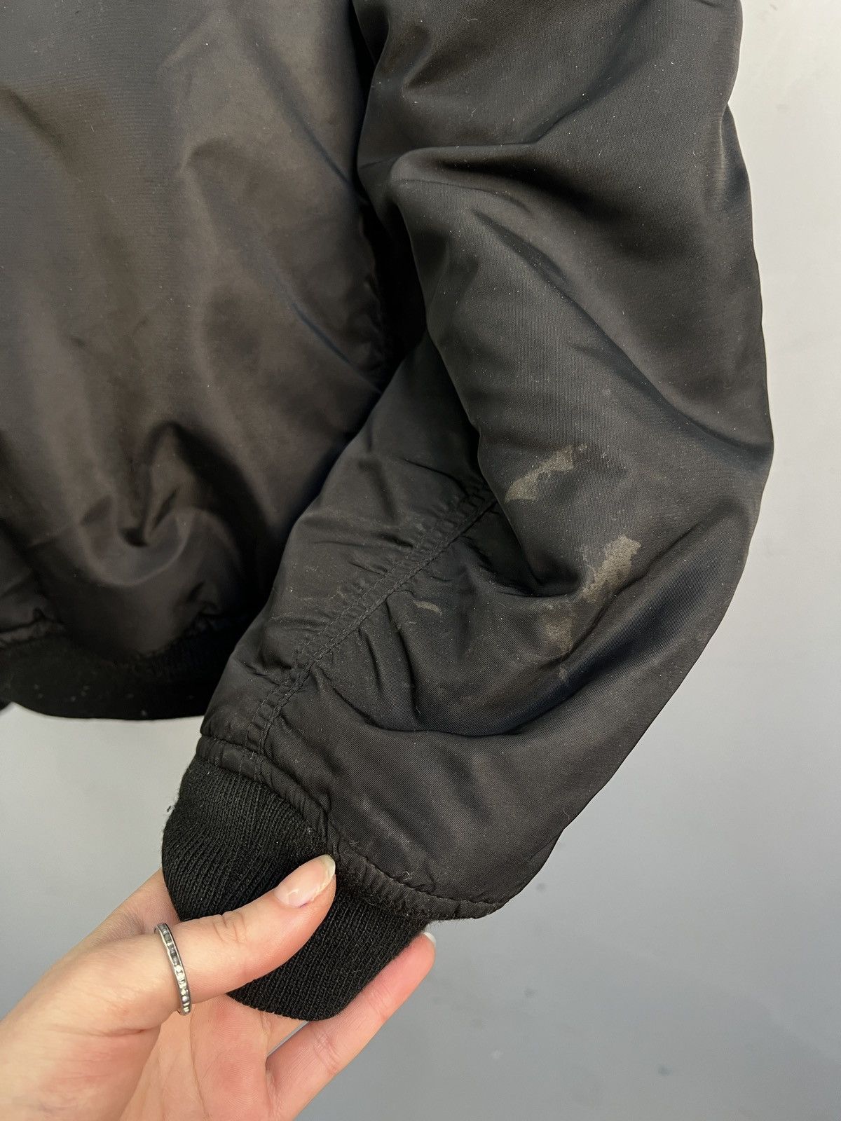 Alpha Industries Vintage Black MA1 Bomber Jacket Military kanye west style Size US M / EU 48-50 / 2 - 11 Thumbnail