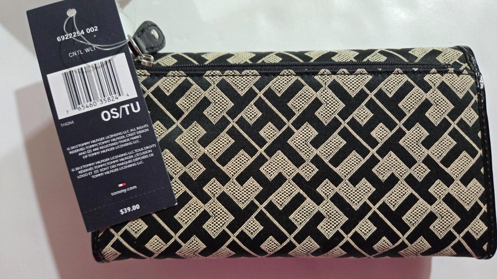 Tommy Hilfiger Tommy Hilfiger Signature TH Trifold Wallet Black NWT Size ONE SIZE - 4 Thumbnail