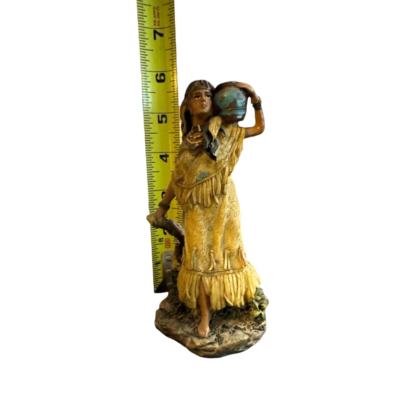 Unknown London Hand-Painted Native American Woman Figurine with Water Jug Size ONE SIZE - 1 Thumbnail