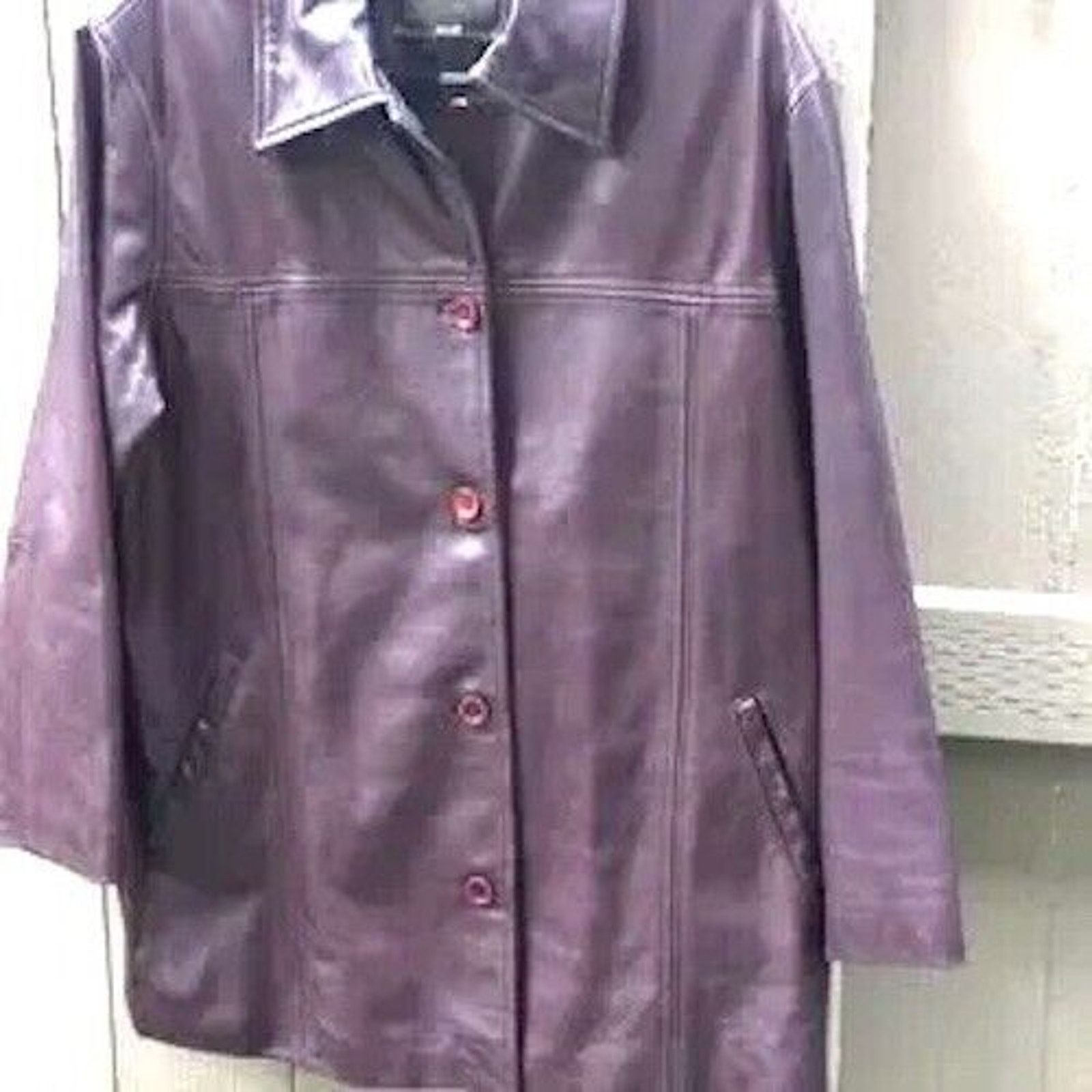 Other Ladies Leather Jacket Color- Brown/Burgundy Sz-X Large Size XL / US 12-14 / IT 48-50 - 6 Thumbnail