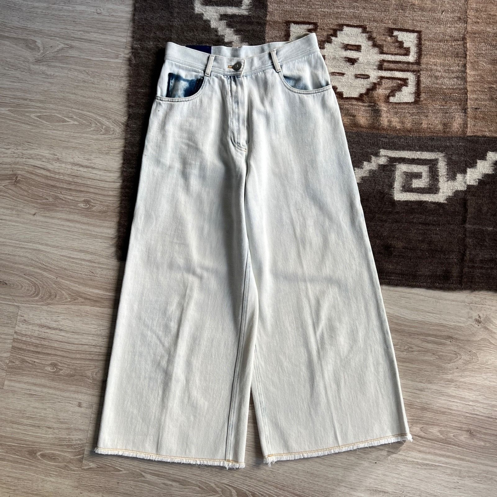 forte_forte Forte Forte Denim Set Jacket Wide Leg Pants Indigo Patch Wom Size L / US 10 / IT 46 - 7 Thumbnail