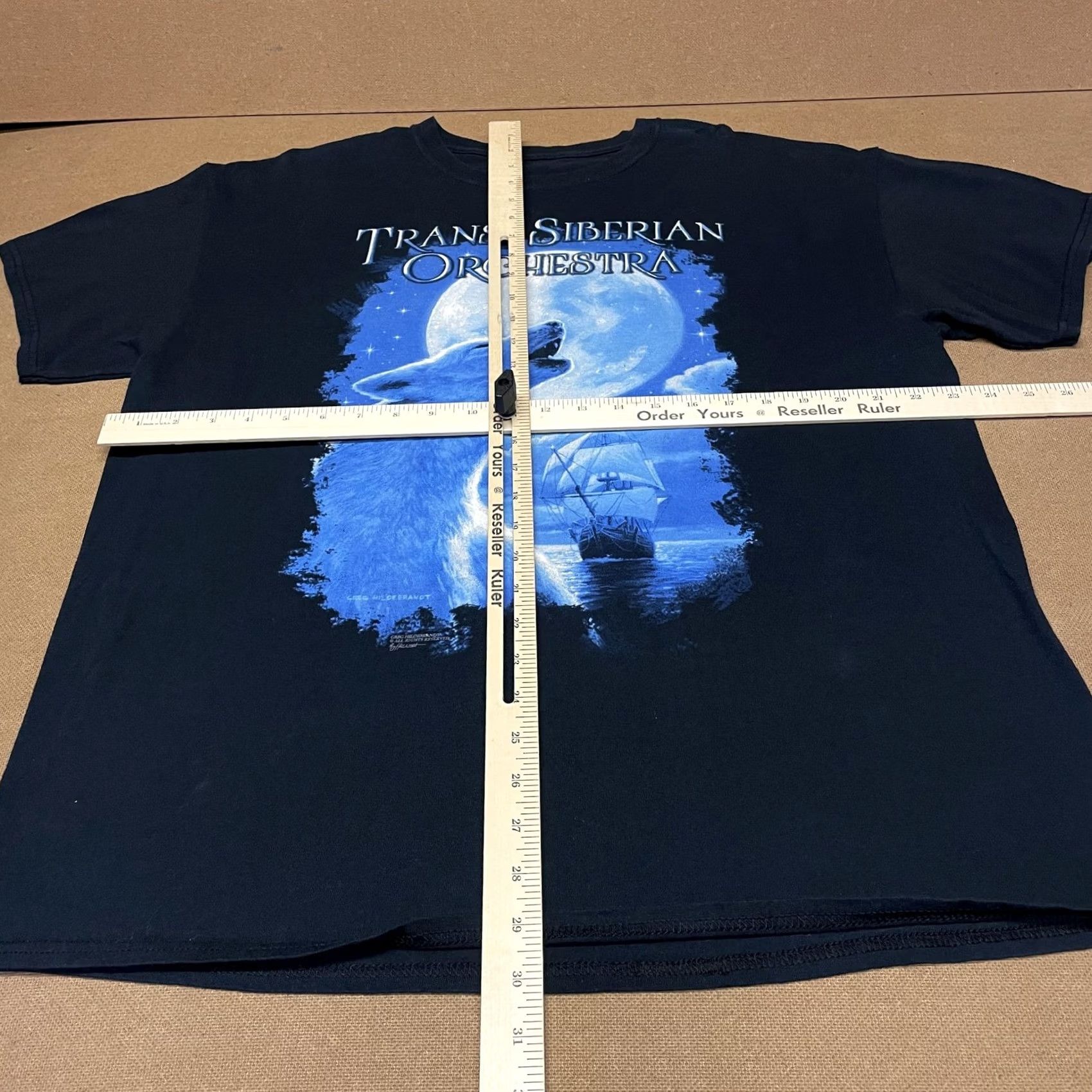 Vintage Trans-Siberian Orchestra Shirt Mens XL Black 2015 Tour Concert Graphic Wolf Tee Size US L / EU 52-54 / 3 - 6 Thumbnail