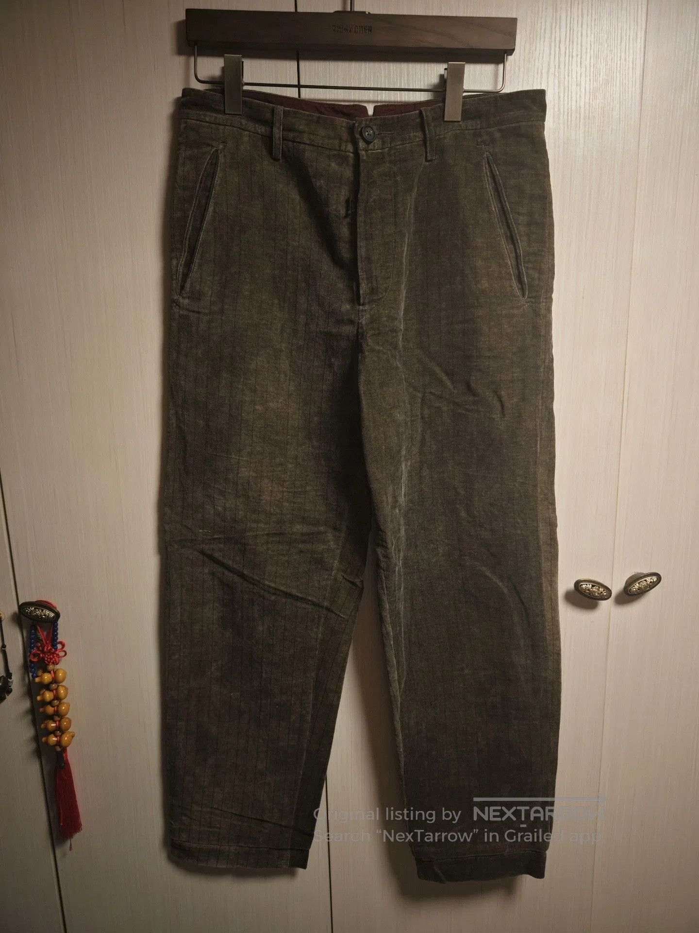 Ziggy Chen ziggy chen velvet green trousers size 48. Size US 38 / EU 54 - 1 Thumbnail