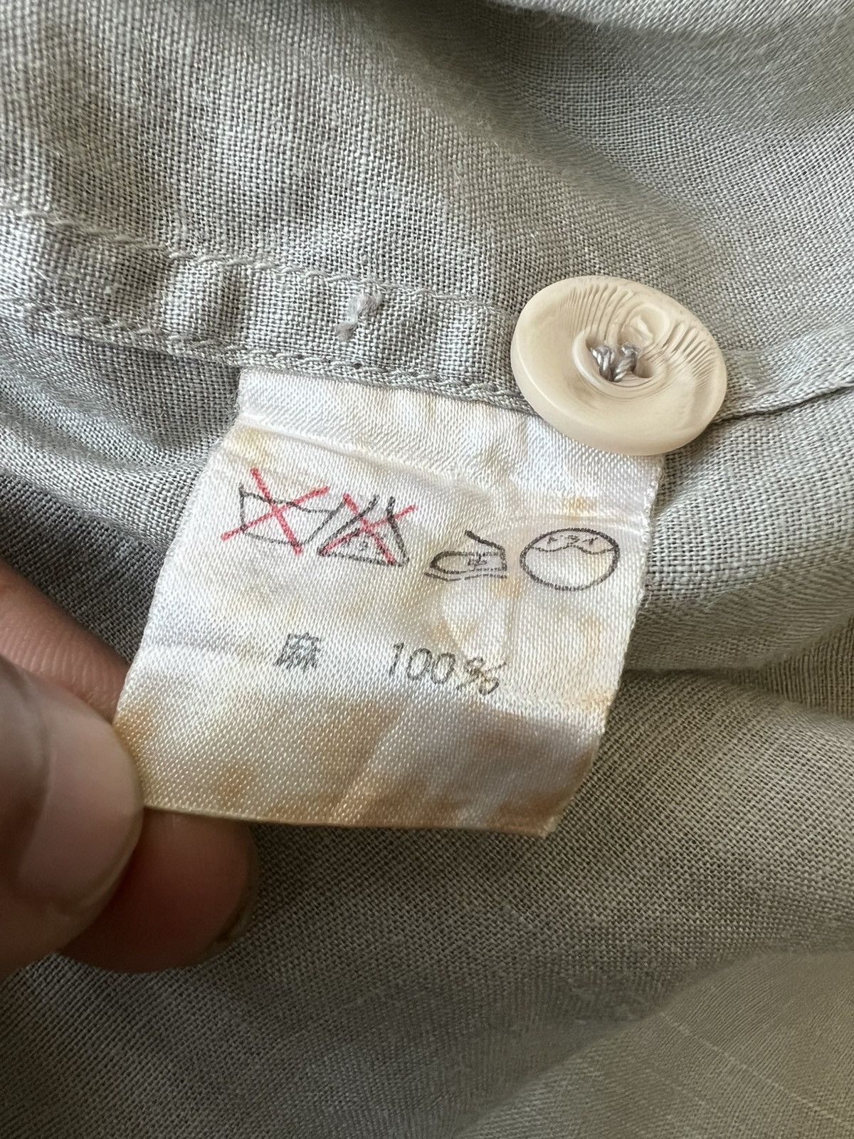 Issey Miyake Archive 1980s IM Men Premium Linen Stand Collar Pleated Jkt Size US L / EU 52-54 / 3 - 6 Thumbnail