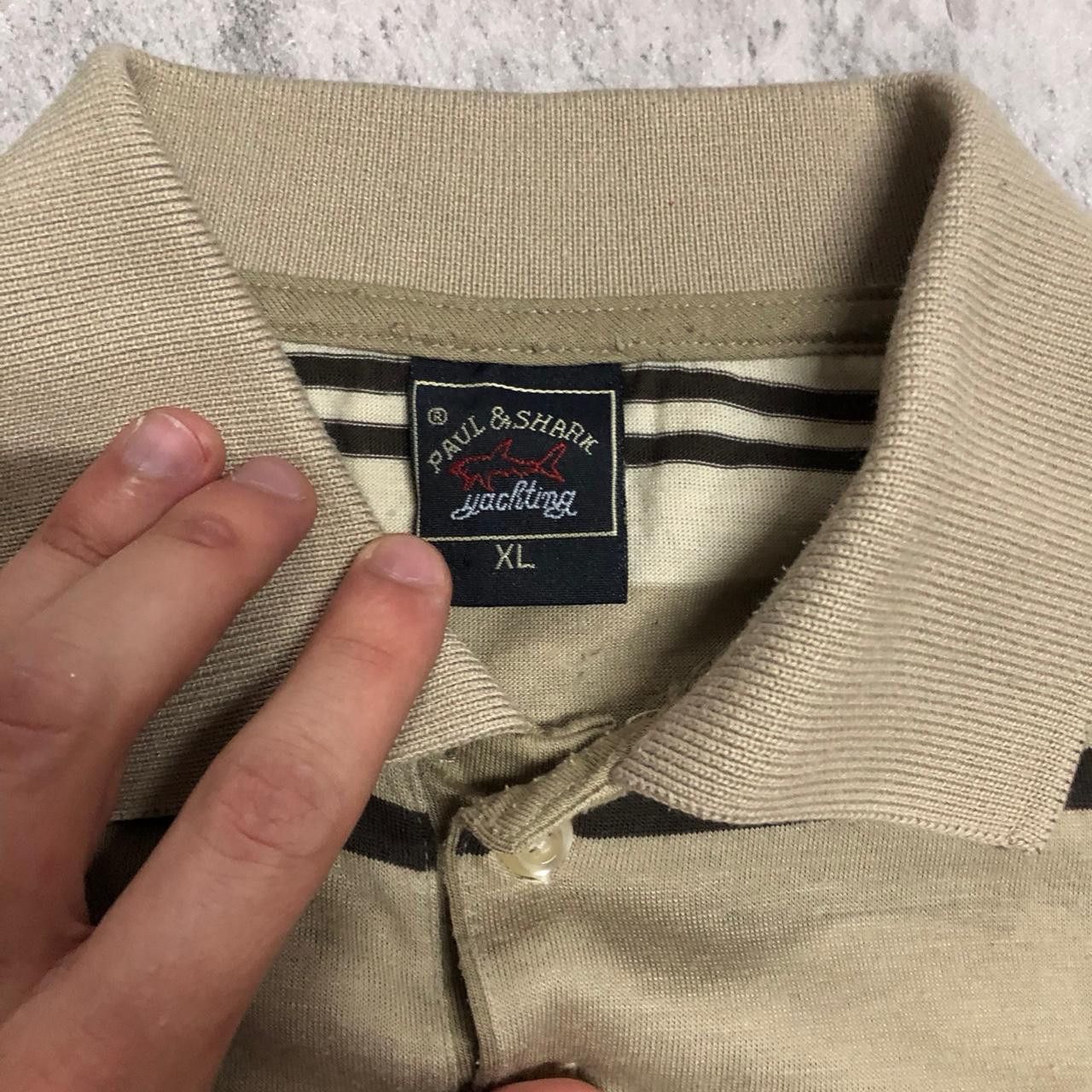 Paul & Shark Paul & Shark cream and orange striped polo shirt #retro Size US XL / EU 56 / 4 - 3 Thumbnail