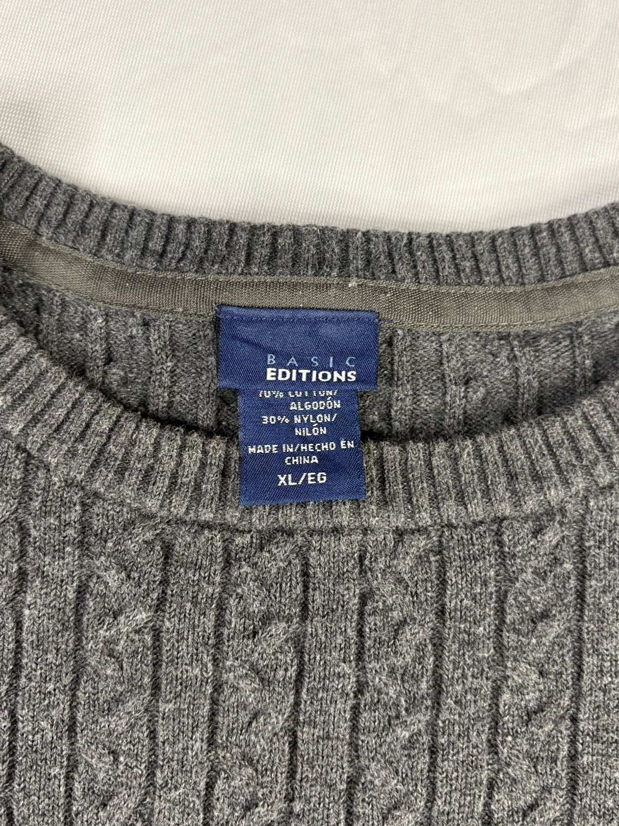 Vintage Women’s Grey Knit Pullover Sweater | $20 Size XL / US 12-14 / IT 48-50 - 4 Thumbnail