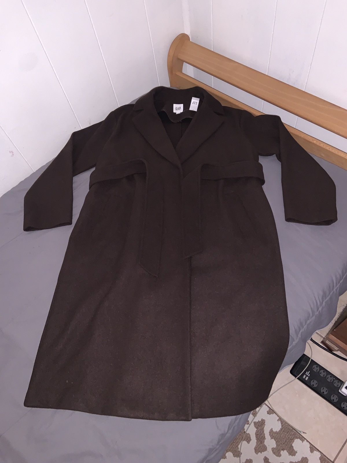 Gap Womens Relaxed Wrap Coat - Size Small - Brown Size S / US 4 / IT 40 - 1 Thumbnail
