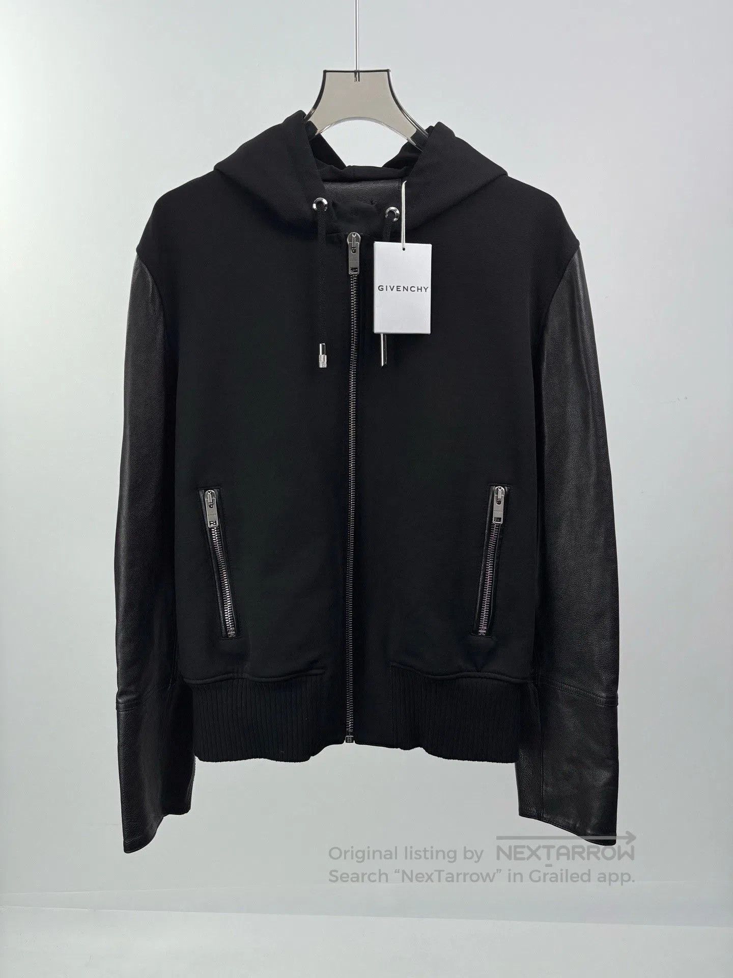 Givenchy Givenchy Black Leather Sleeve Zip Jacket. Size US M / EU 48-50 / 2 - 1 Thumbnail