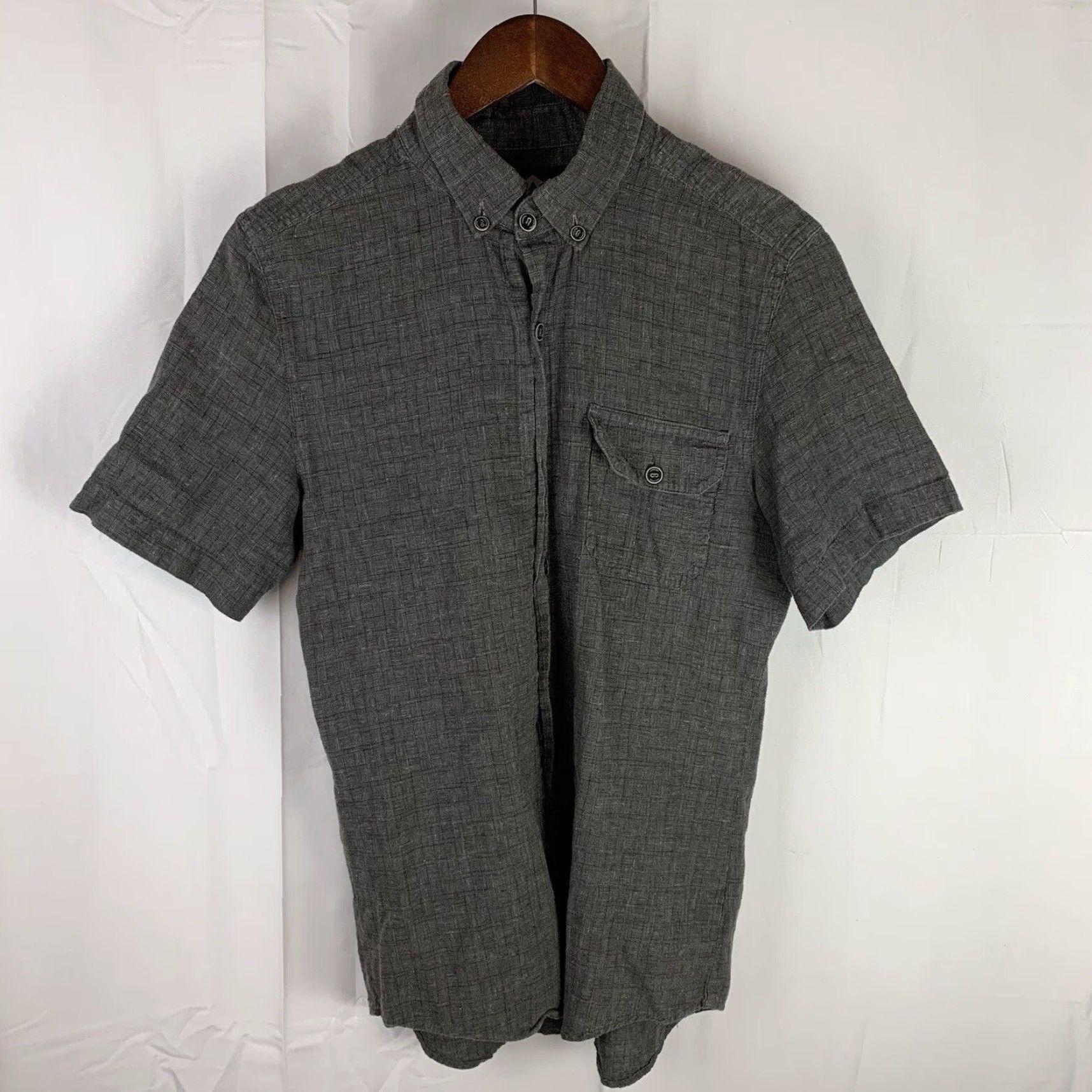 Vintage VINTAGE Coalatree Organics Shirt Mens Size Small Dark Gray Button Down Hemp Cotton flaw Size US S / EU 44-46 / 1 - 2 Thumbnail