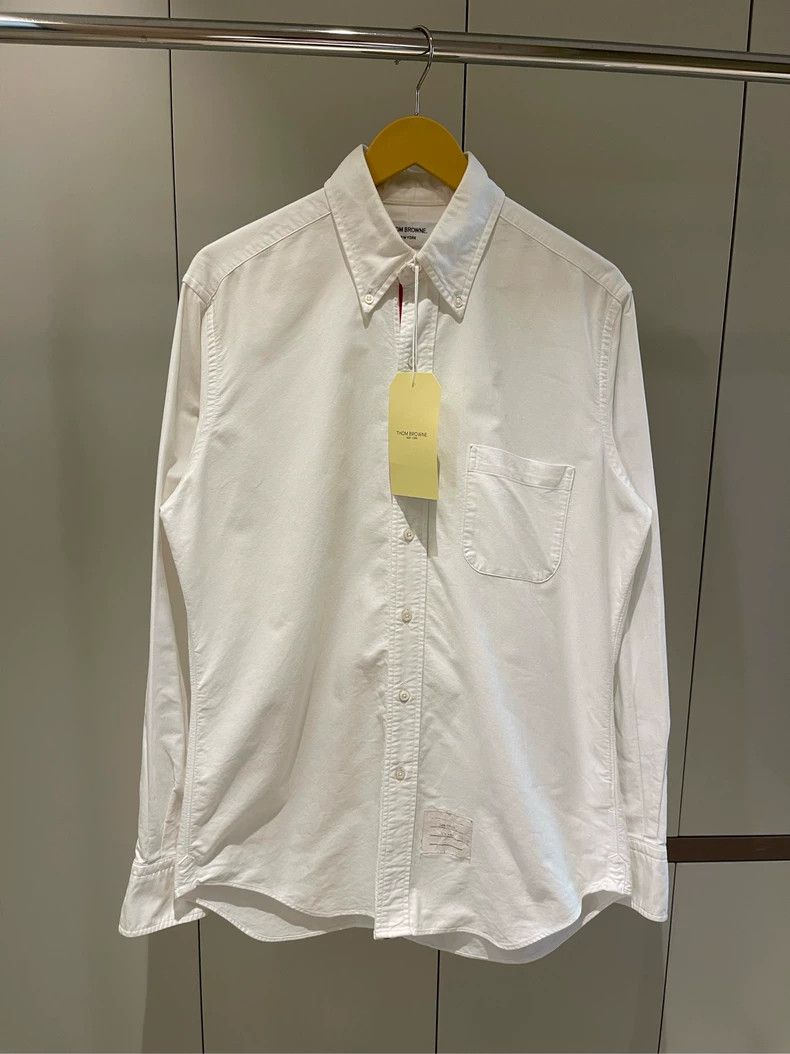 Thom Browne Thom browne White striped shirt 2504-Nextarrow Size US L / EU 52-54 / 3 - 3 Thumbnail
