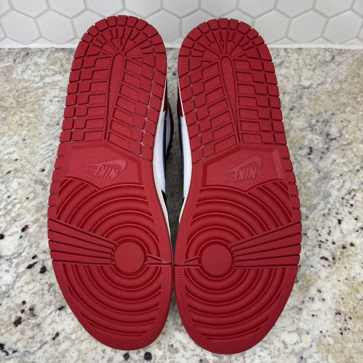 Jordan Brand Size 10 -Jordan 1 High Black Toe Reimagined Worn Once No Box Size US 10 / EU 43 - 12 Thumbnail