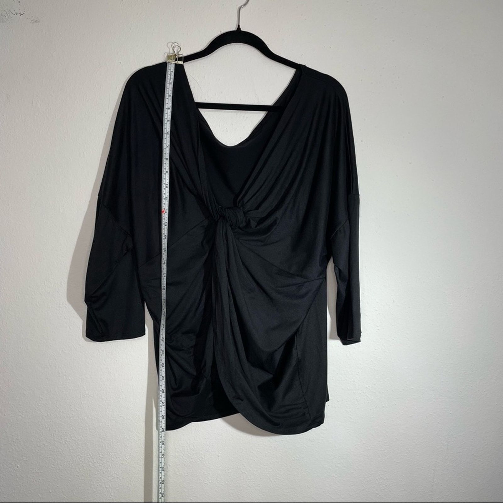 Other FASHION NOVA Black Knot Back Shirt Size 3X Size 3XL / US 20-22 - 2 Thumbnail