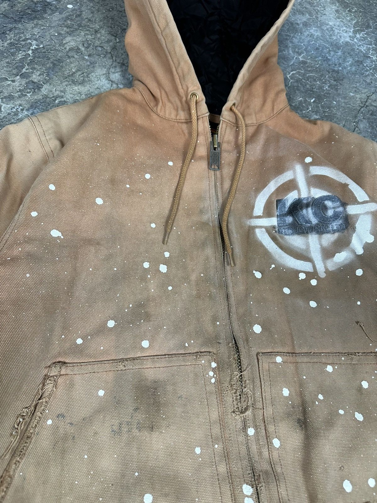 Dickies × Vintage Vintage Thrashed Hooded Dickies Paint Jacket Size US M / EU 48-50 / 2 - 6 Thumbnail