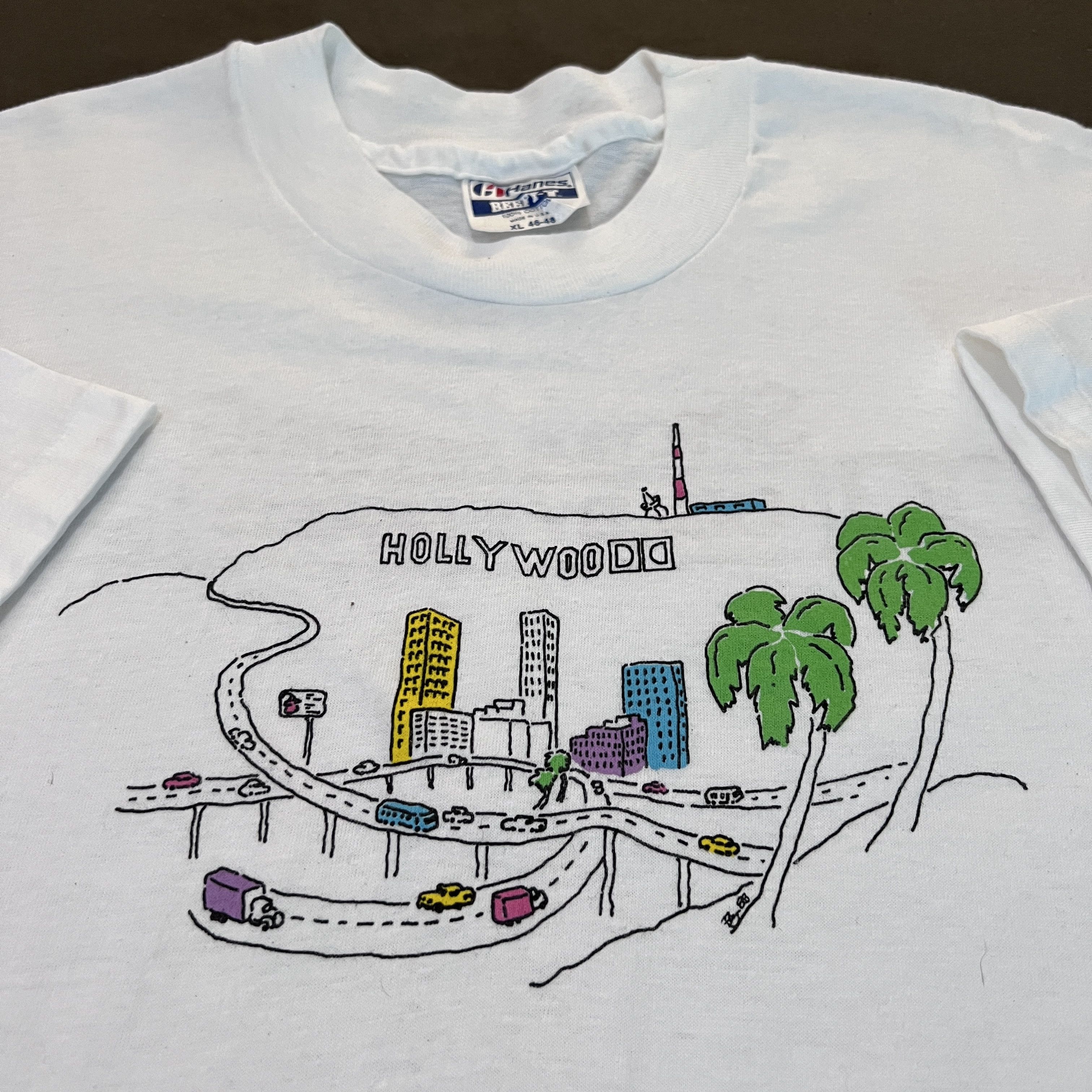 Vintage Vintage 80s Dolby Stereo Hollywood City Promo Tee Size US XL / EU 56 / 4 - 1 Thumbnail