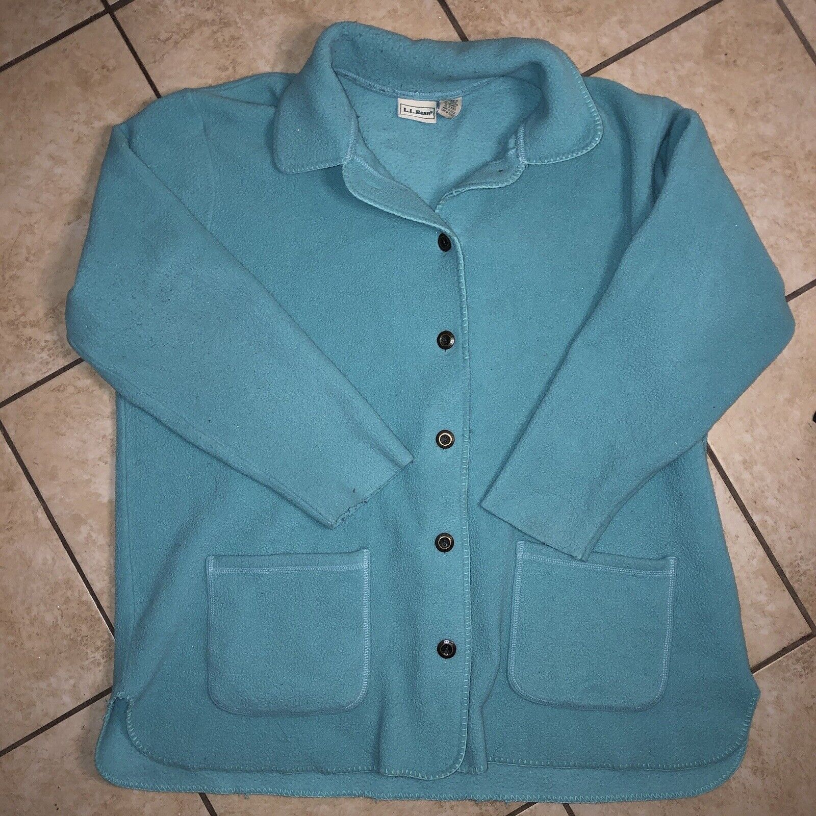 L.L. Bean Vintage LL Bean Jacket Womens Large Blue Comfort Fleece But Size XL / US 12-14 / IT 48-50 - 2 Thumbnail