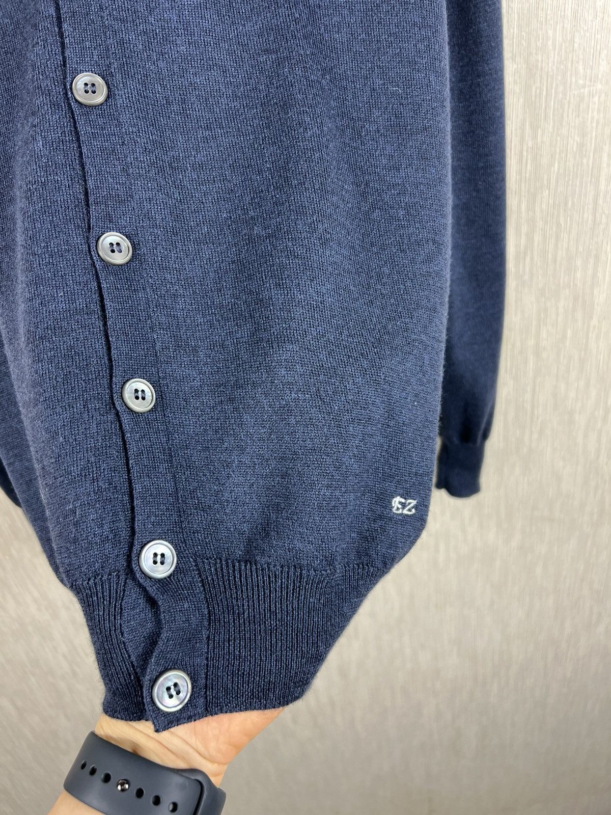 Gran Sasso Gran Sasso italy virgin wool merino navy cardigan sweater Size US S / EU 44-46 / 1 - 9 Thumbnail