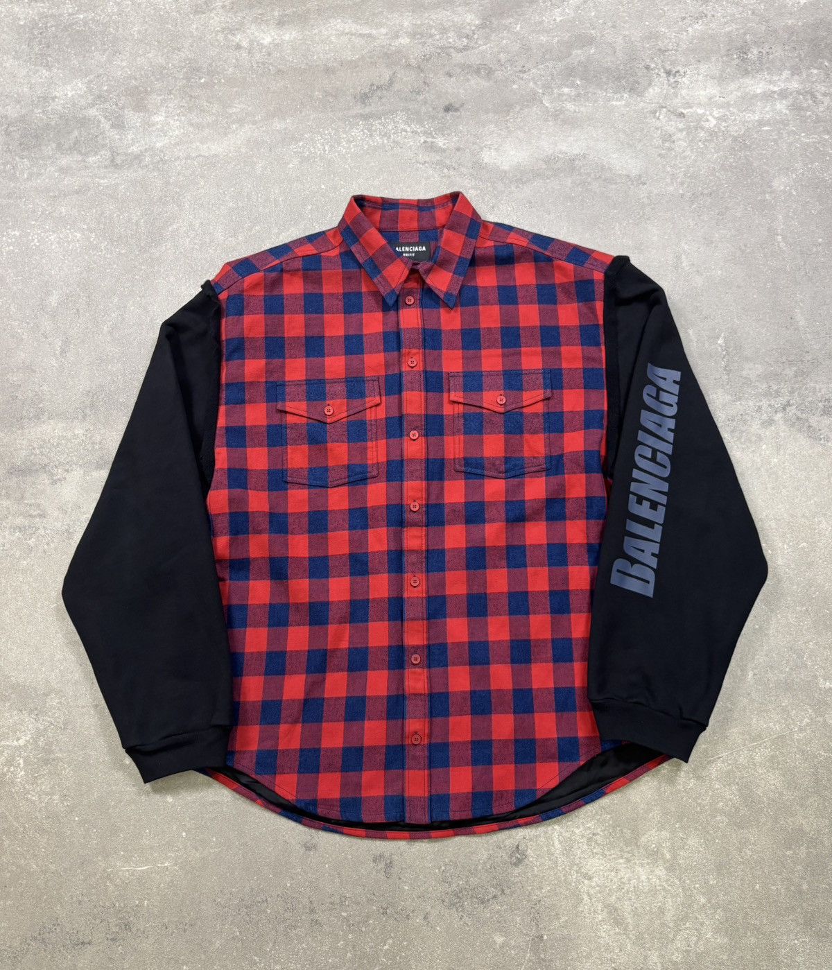 Balenciaga Balenciaga Unifit Flannel Hybrid Gingham Check Jacket Size US M / EU 48-50 / 2 - 1 Thumbnail