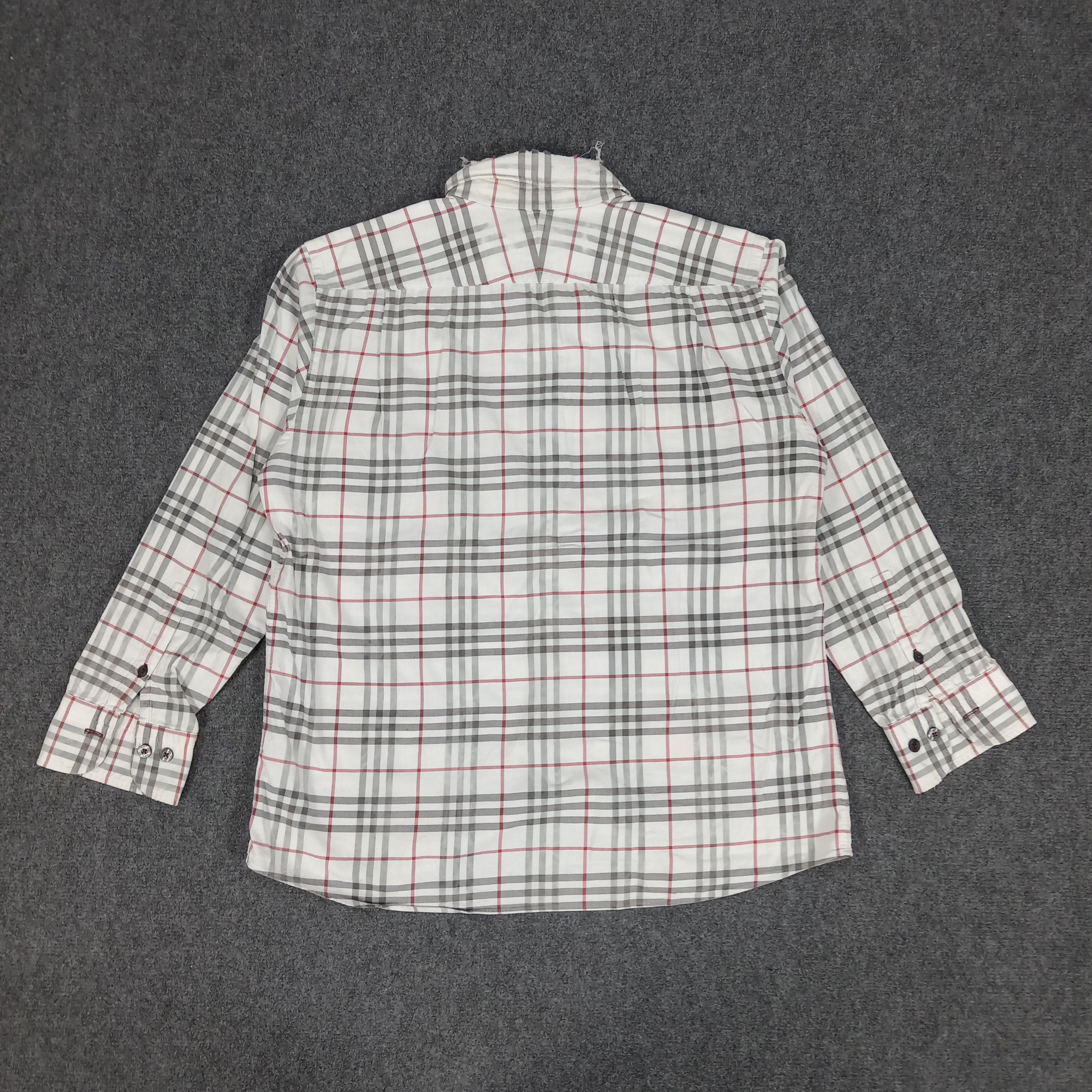 Burberry × Vintage Burberry Black Label Italian Brand Flannel Shirt Size US XL / EU 56 / 4 - 4 Thumbnail