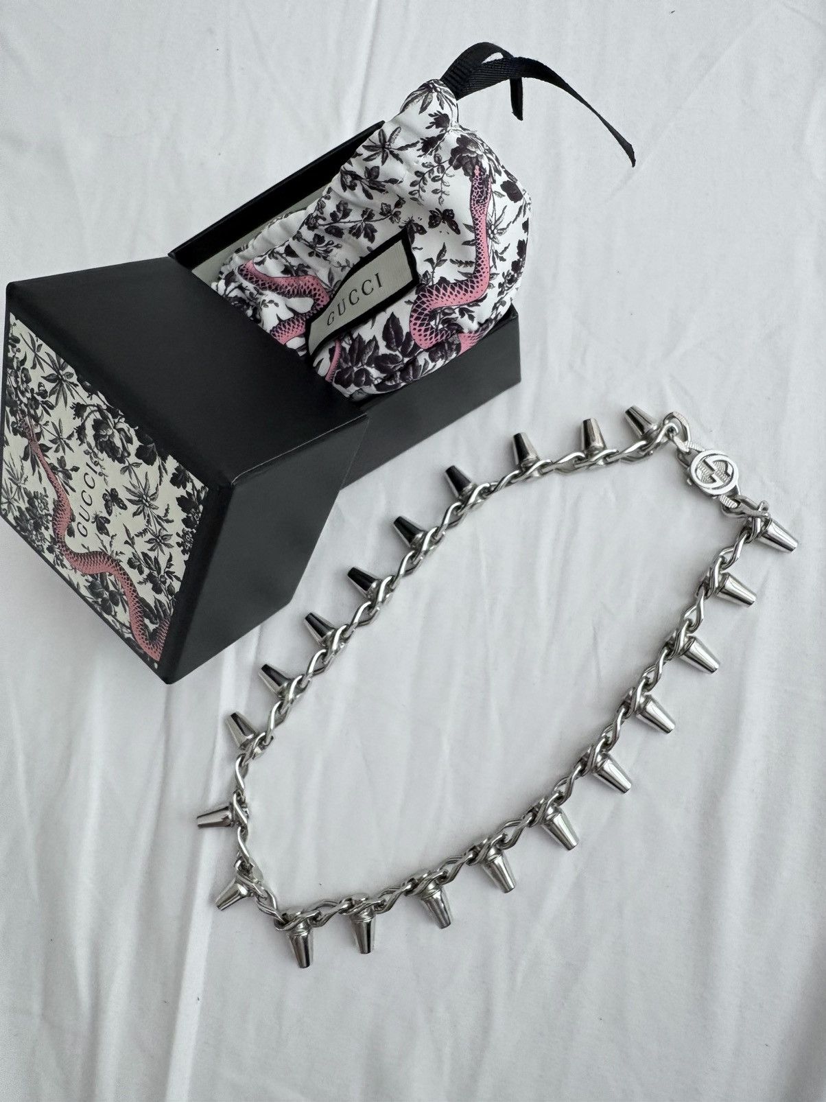 Gucci Gucci Long Necklace With Interlocking GG Studs Size ONE SIZE - 3 Thumbnail