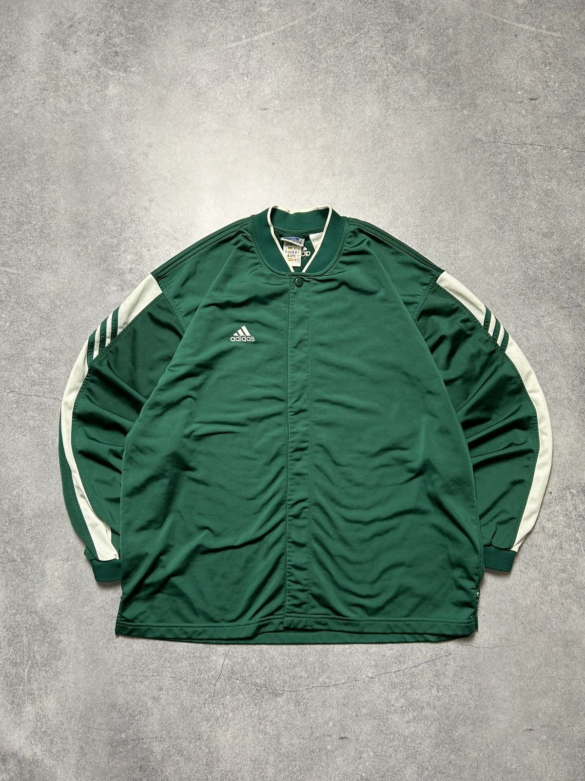 Adidas Vintage 90’s Adidas Small Logo Snap Button Up Sweatshirt Y2K Size US M / EU 48-50 / 2 - 1 Thumbnail