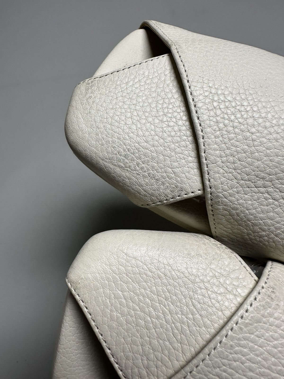 Marsell Marsell — Spatola Optical White Leather Sandals Size US 6 / IT 36 - 8 Thumbnail