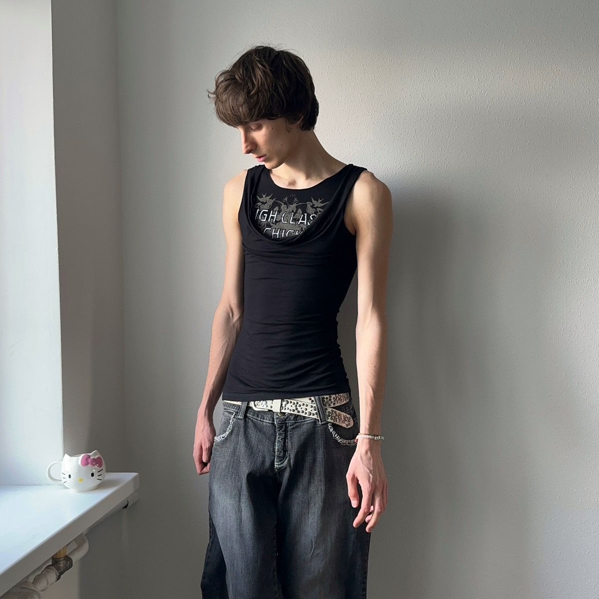 20471120 × Ed Hardy × Hysteric Glamour Punk Double Layered Tank Top Hysteric Glamour Margiela Vibe Size M / US 6-8 / IT 42-44 - 3 Thumbnail