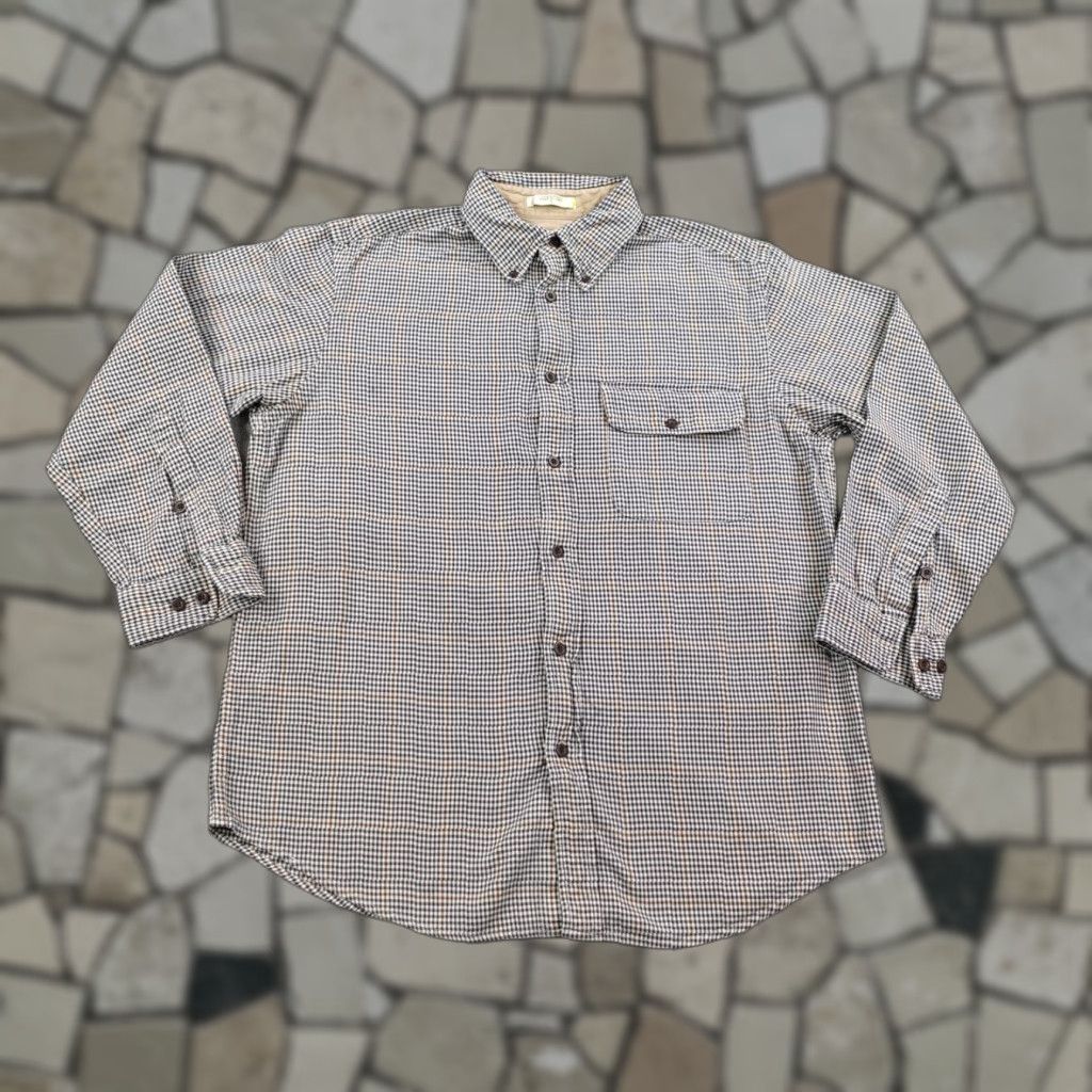 Orvis VINTAGE Orvis Flannel Shirt Mens Large Blue Brown Plaid Button Up Fishing Size US L / EU 52-54 / 3 - 1 Thumbnail