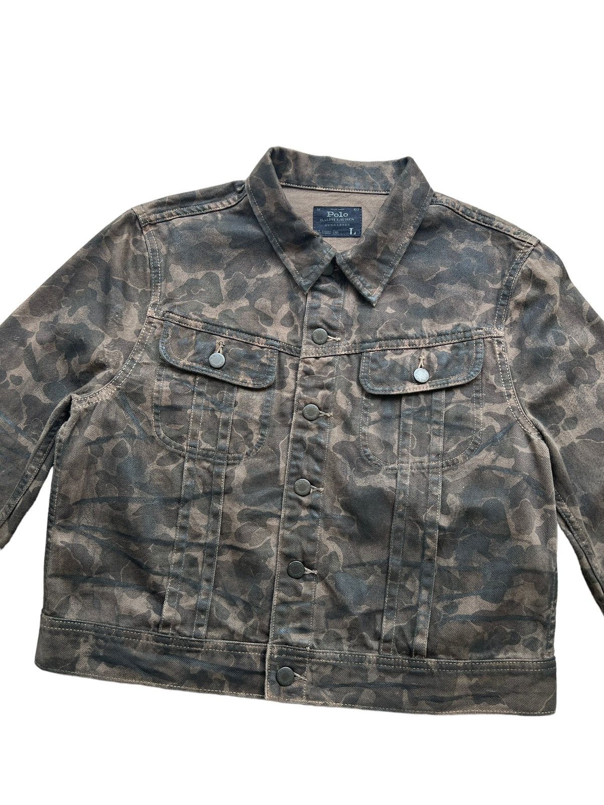 Polo Ralph Lauren Polo Ralph Lauren Duck Camo Cropped Denim Jacket Size US M / EU 48-50 / 2 - 5 Thumbnail