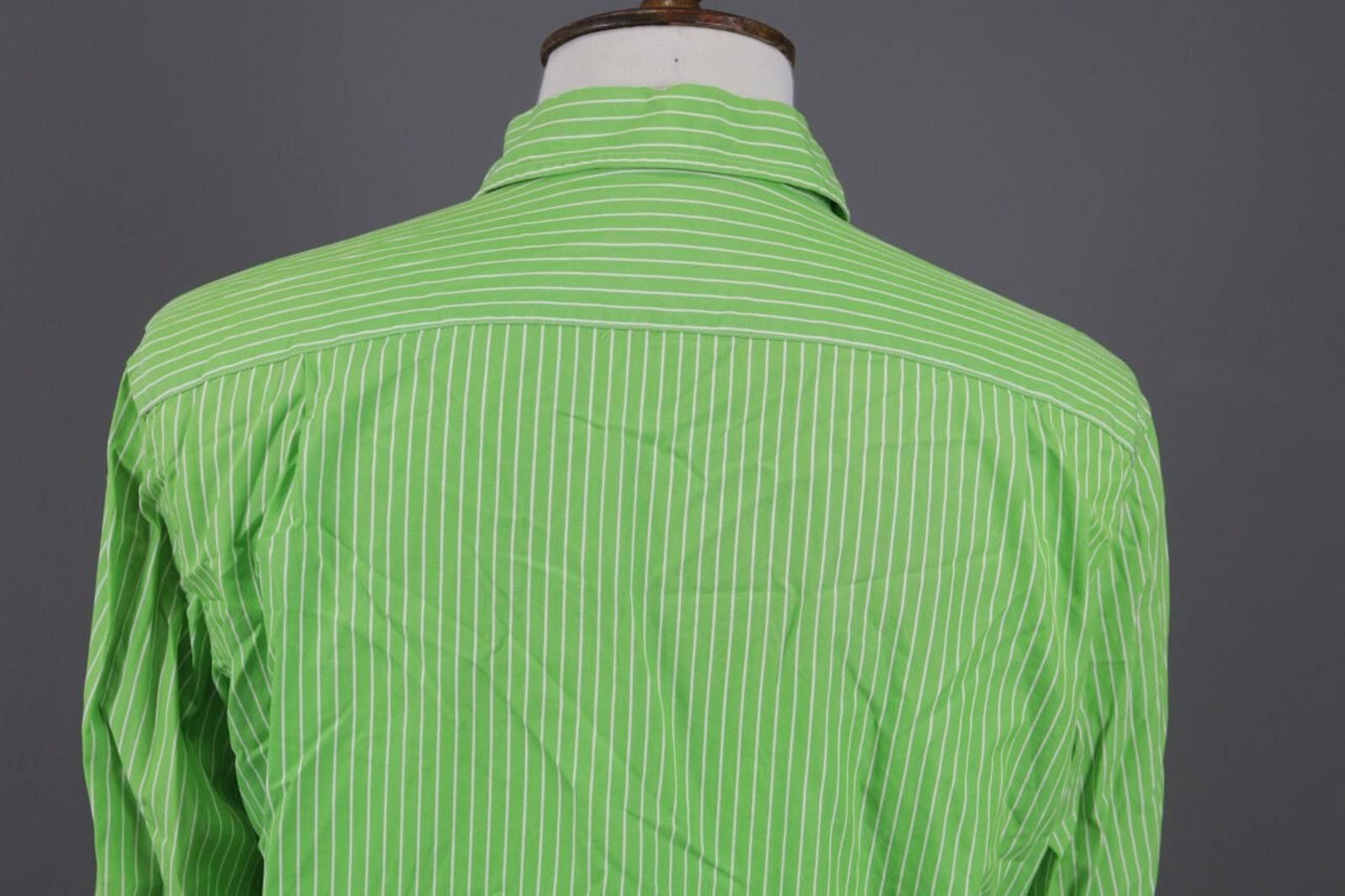 J.Crew J.Crew Tailored Fit Green Striped Dress Shirt Size 42 / L Size US L / EU 52-54 / 3 - 11 Thumbnail