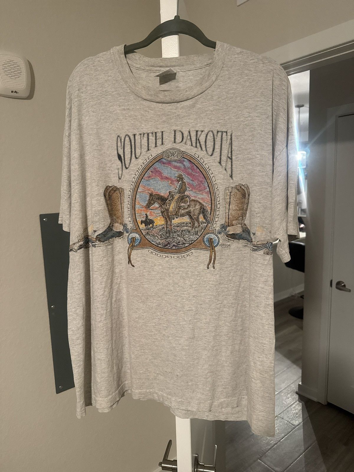 Anvil South dakota cowboy vintage tee Size US XXL / EU 58 / 5 - 1 Thumbnail