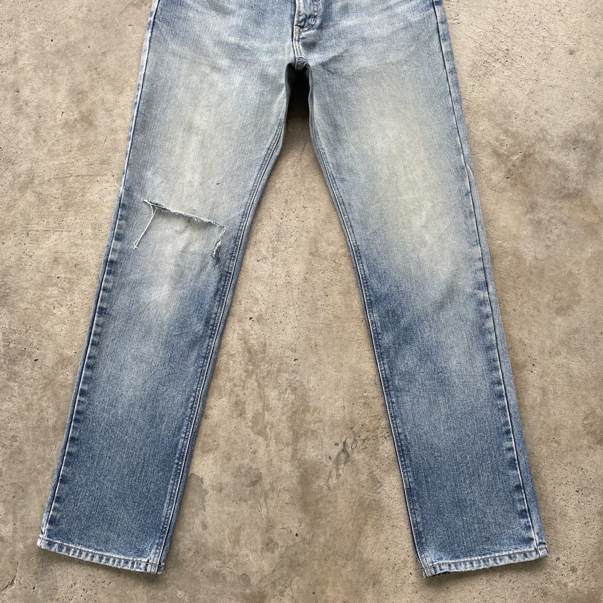 Japanese Brand Vintage Edwin Made In Japan Distressed Faded Jeans Pants W32 Size US 32 / EU 48 - 4 Thumbnail