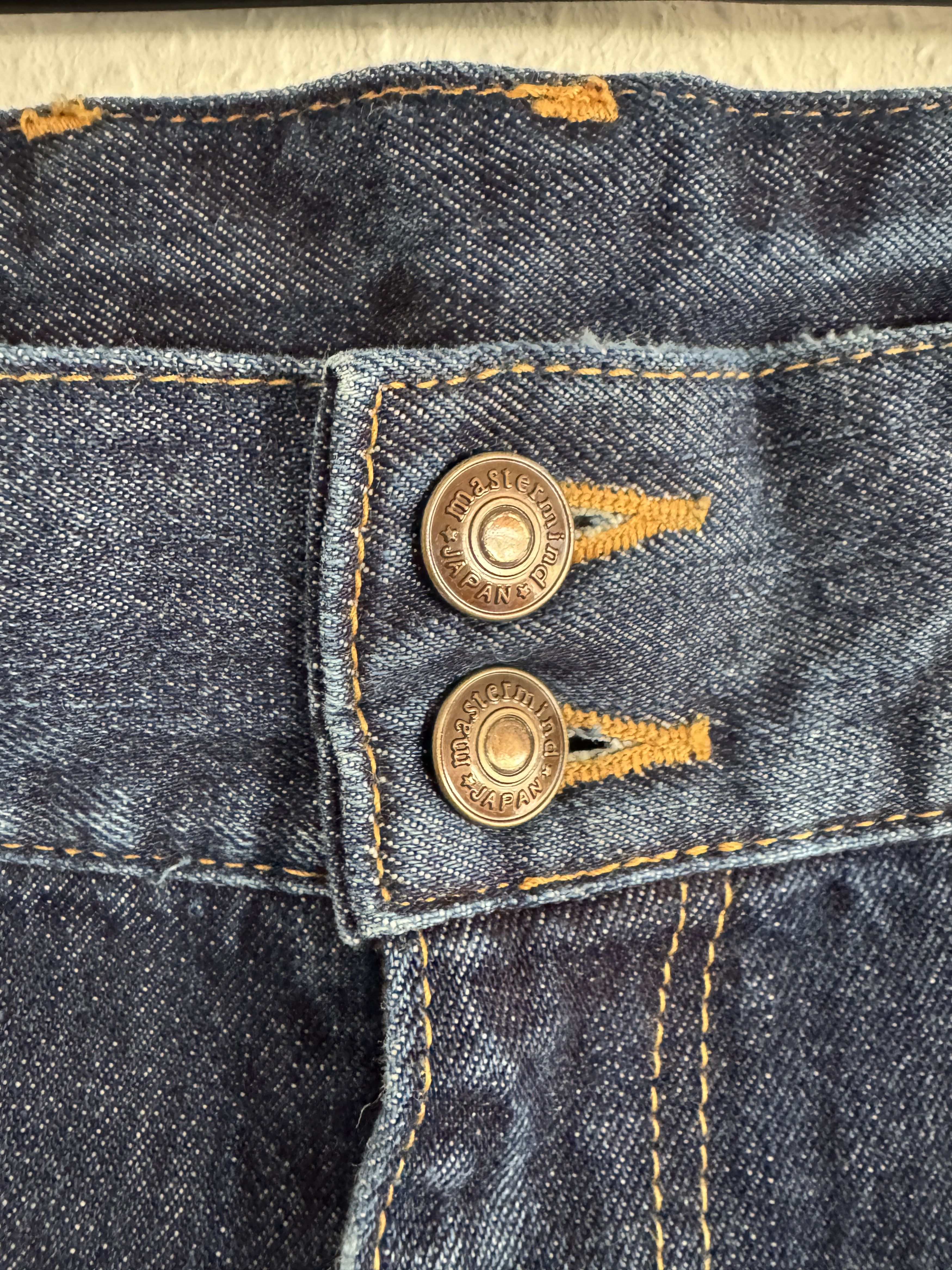 Mastermind Japan Distressed Skull Denim Size US 34 / EU 50 - 14 Thumbnail