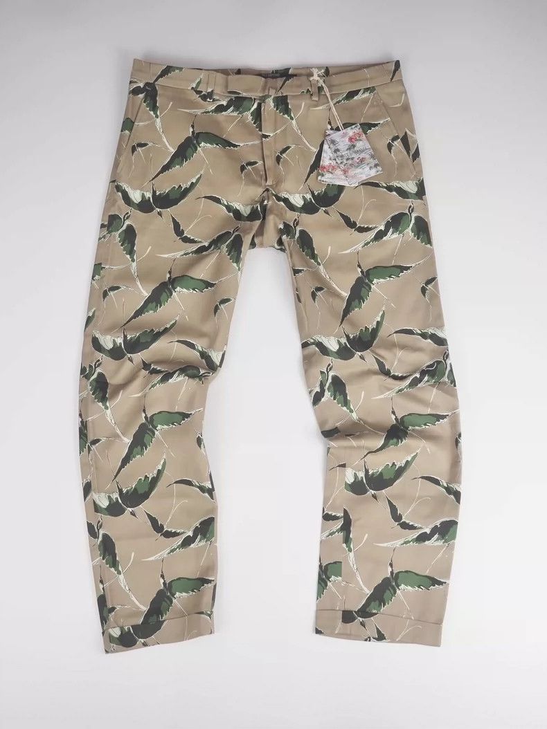 Valentino Valentino Albatross-Print Twill Chino Pants- DMC Size US 32 / EU 48 - 1 Thumbnail